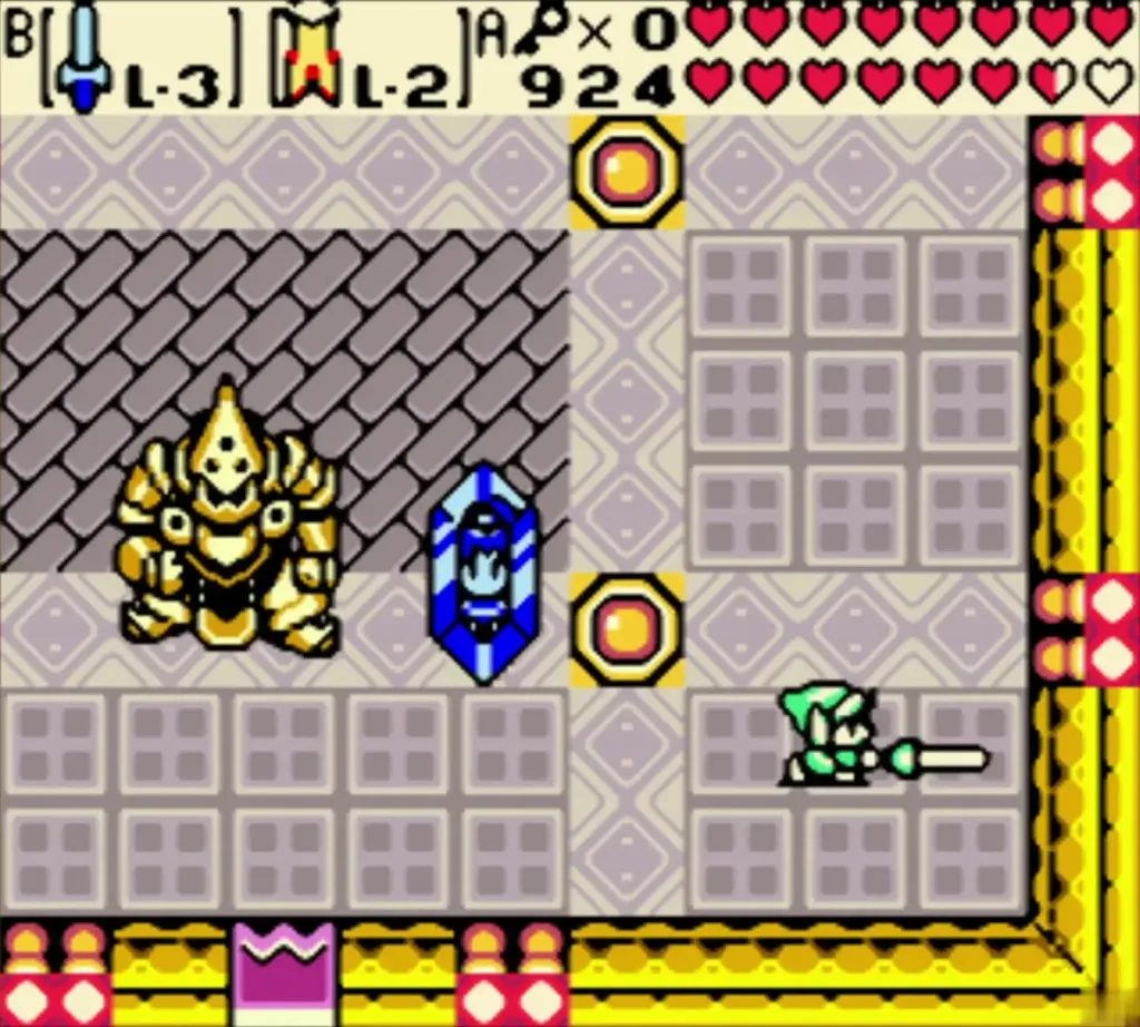 Armored Onox holding up Din's blue crystal as a shield in the boss room Armored Onox holding up Din's blue crystal as a shield in the boss room