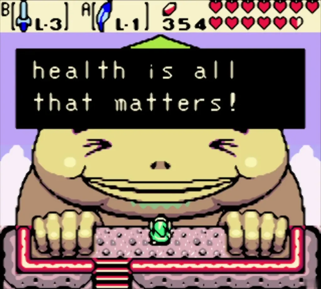 Biggoron saying health is all that matters after the soup