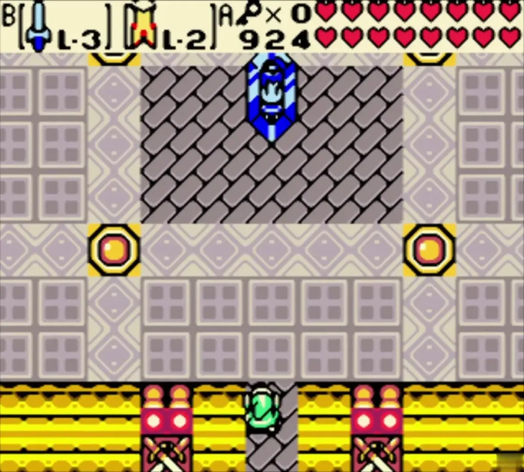 Din imprisoned inside a blue crystal on a platform in Onox's boss room