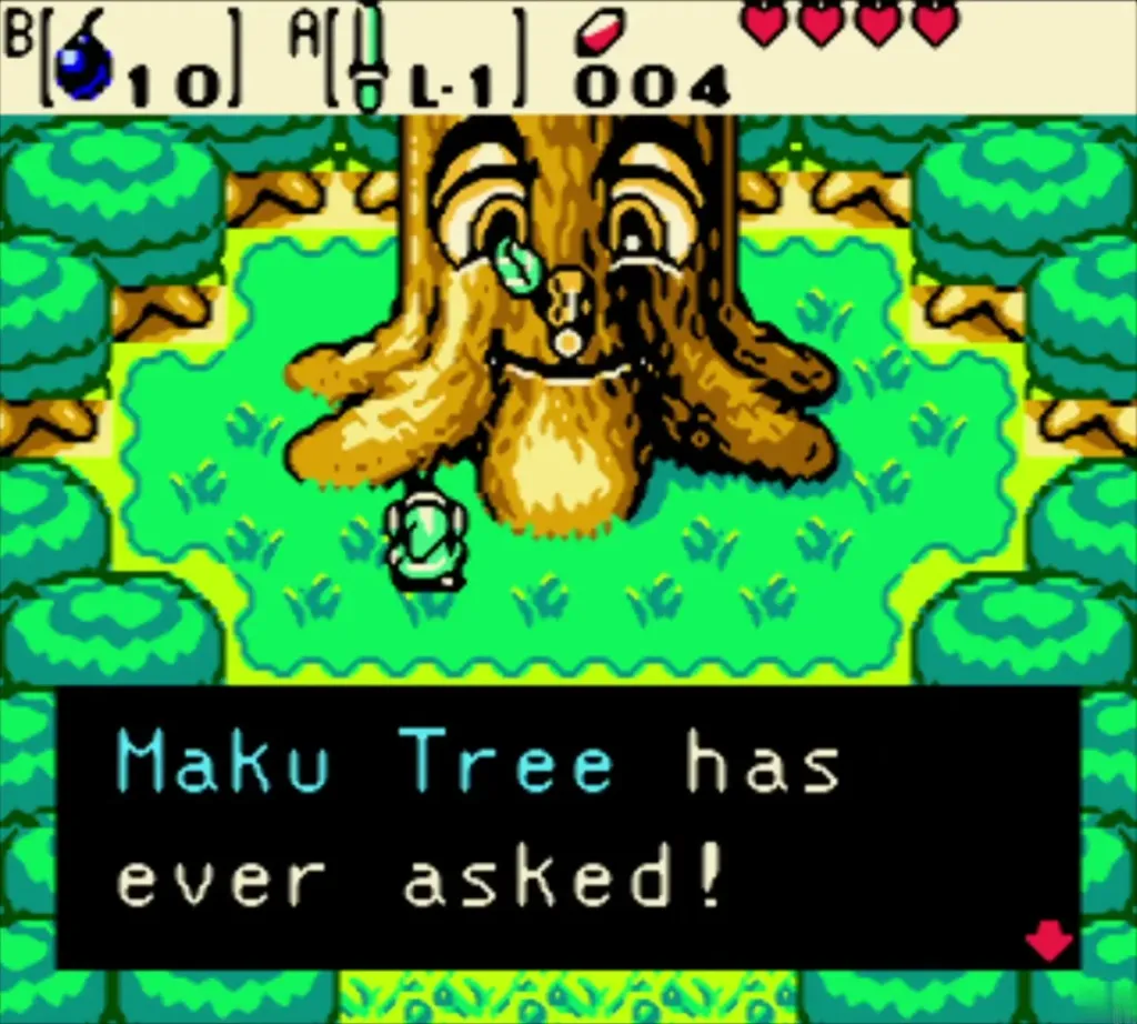 The Maku Tree speaking in its glade, its face glowing above the grass