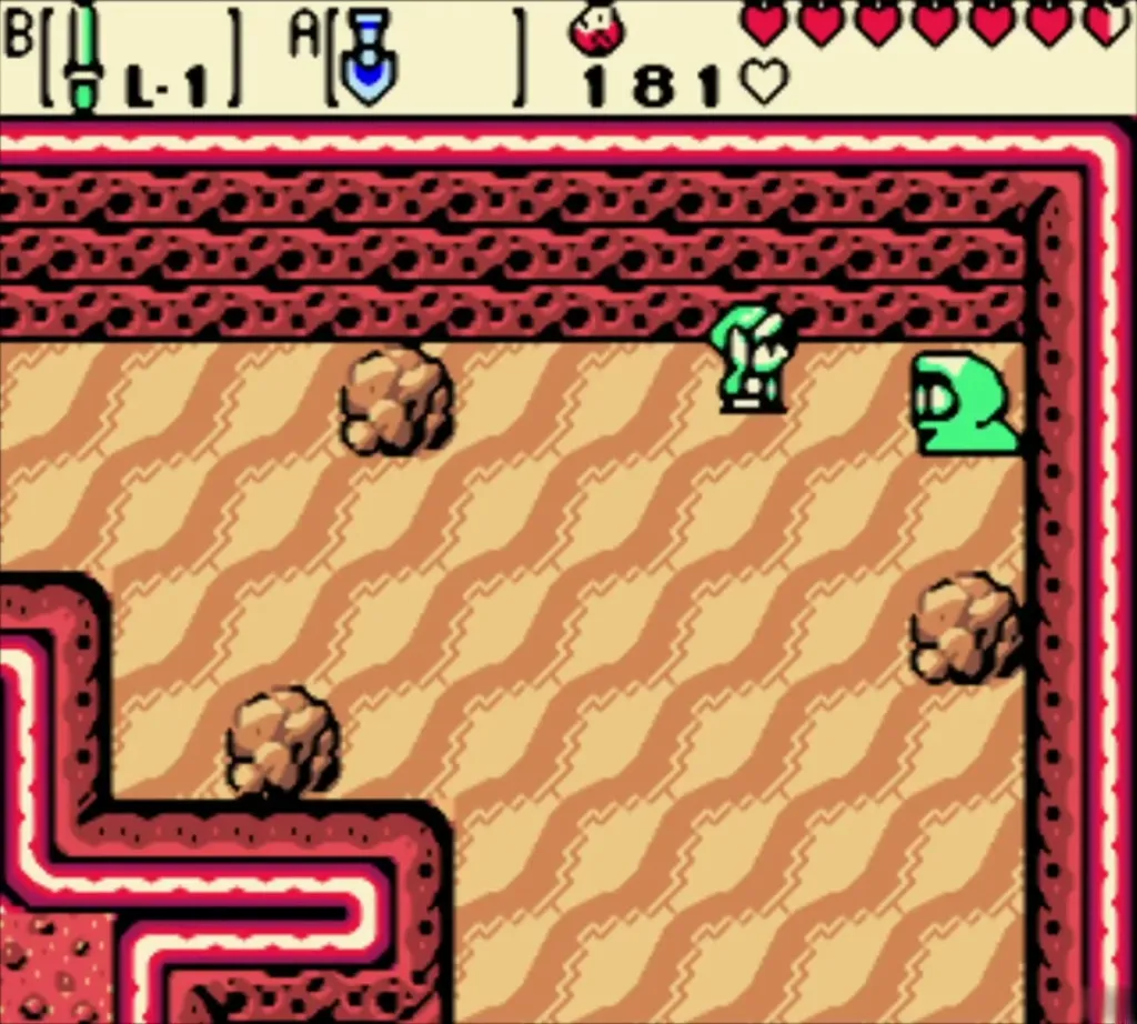 Link talking with Rosa the Subrosian in Subrosia