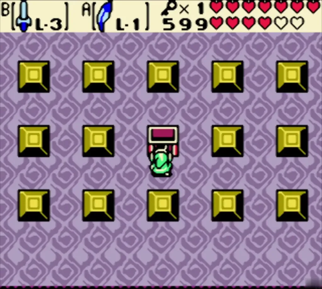 Link beside the opened Small Key chest in the Explorer's Crypt block room Link beside the opened Small Key chest in the Explorer's Crypt block room