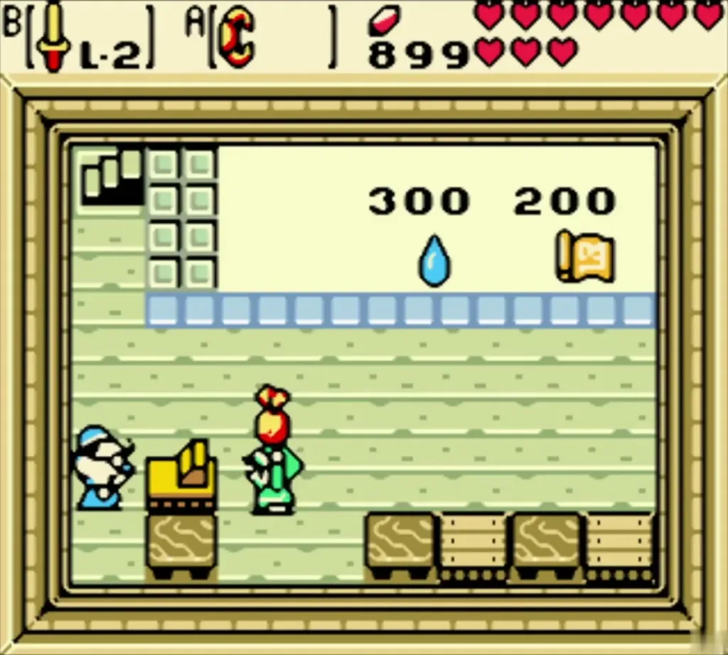 Link holding the Seed Satchel bag at the back-room counter Link holding the Seed Satchel bag at the back-room counter