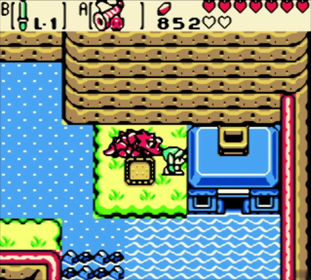 Link on the Sunken City stump islet beside the soft soil with the Gasha Seed prompt Link on the Sunken City stump islet beside the soft soil with the Gasha Seed prompt