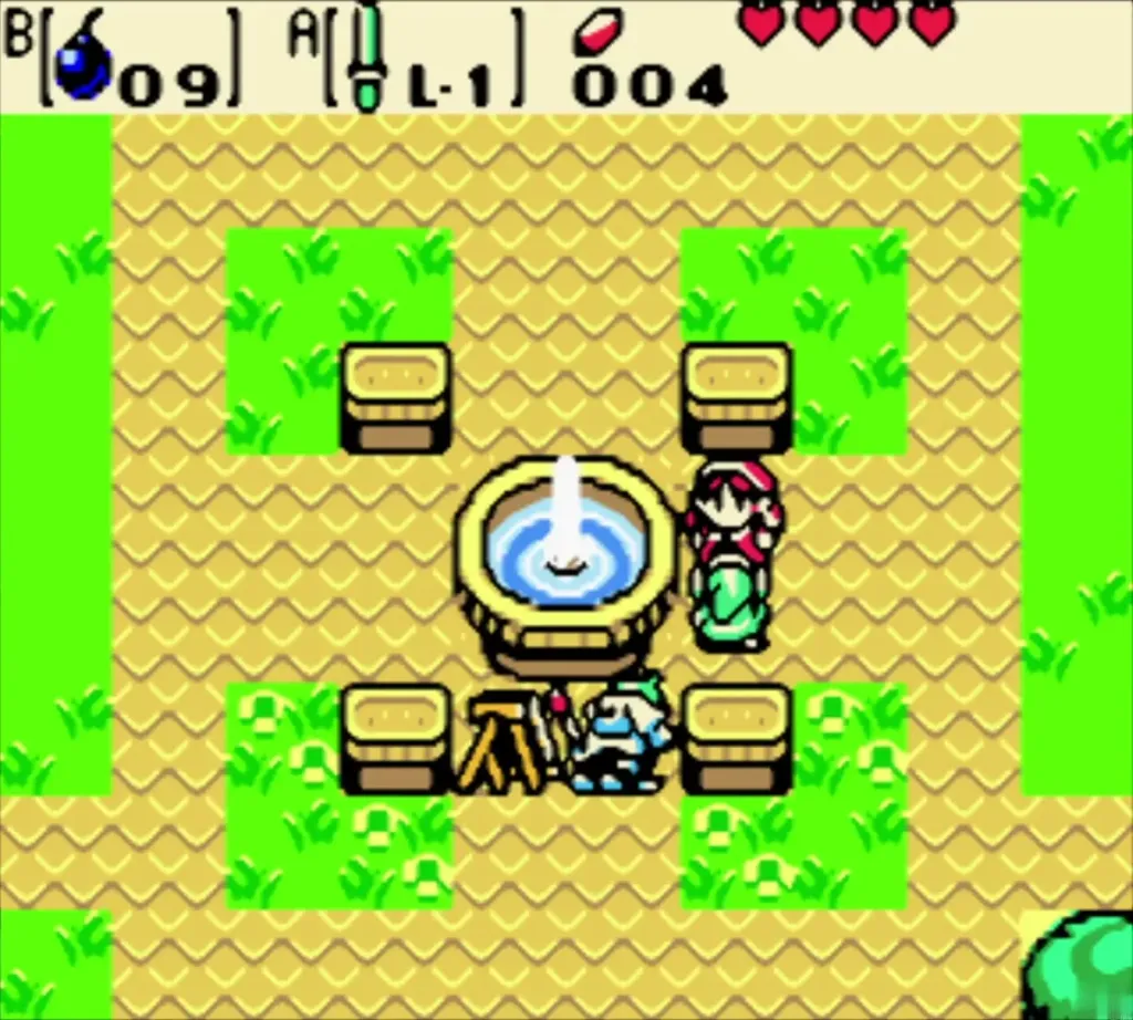 Maple bumping into Link on the autumn field and complaining about the collision Maple bumping into Link on the autumn field and complaining about the collision