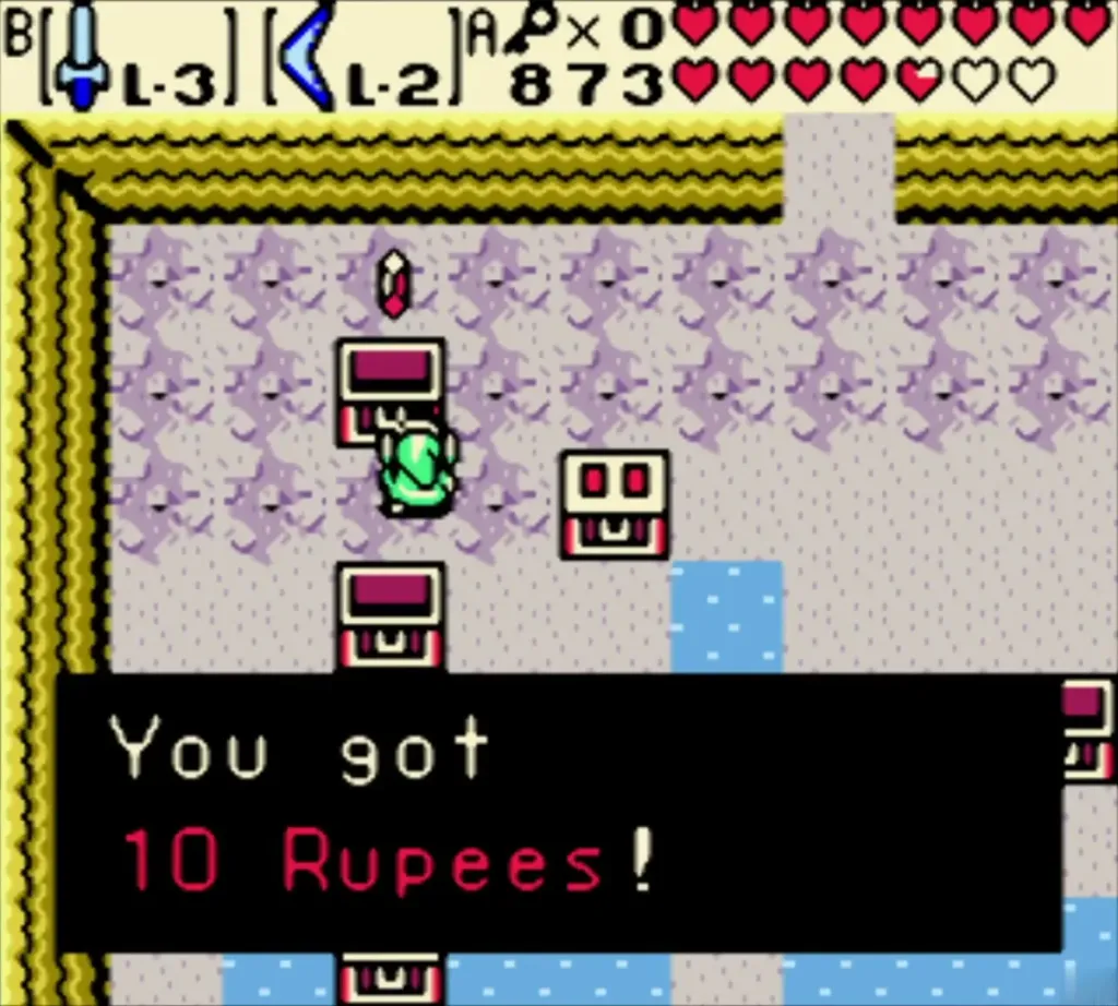 Item-get box reading You got 10 Rupees! after the next trial chest opens Item-get box reading You got 10 Rupees! after the next trial chest opens