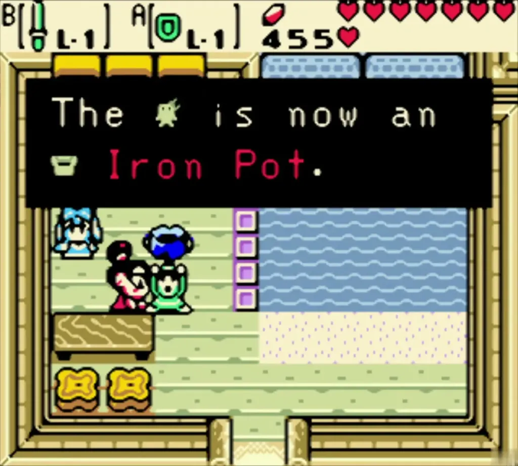 Message that the Ghastly Doll is now an Iron Pot in the house by the Soothing Pool Message that the Ghastly Doll is now an Iron Pot in the house by the Soothing Pool