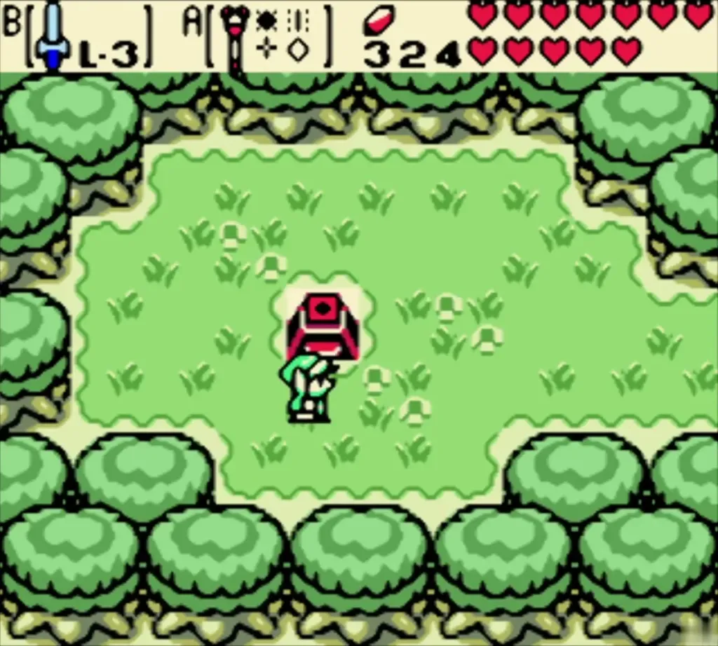 Master Sword pedestal cleared with the Noble Sword shown as L-3 in the B slot Master Sword pedestal cleared with the Noble Sword shown as L-3 in the B slot