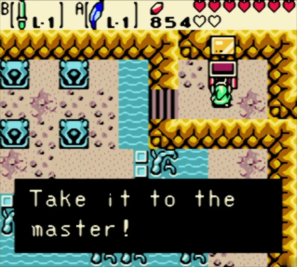 Link carrying the Master's Plaque with the Take it to the master message Link carrying the Master's Plaque with the Take it to the master message