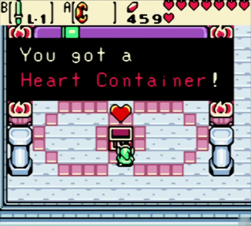 Farore paying out the Heart Container for the returned secret Farore paying out the Heart Container for the returned secret