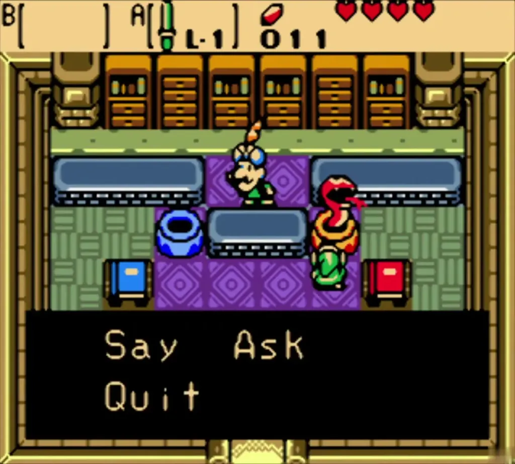 Red Snake beside the Vasu Jewelers counter with the Say Ask Quit choice Red Snake beside the Vasu Jewelers counter with the Say Ask Quit choice