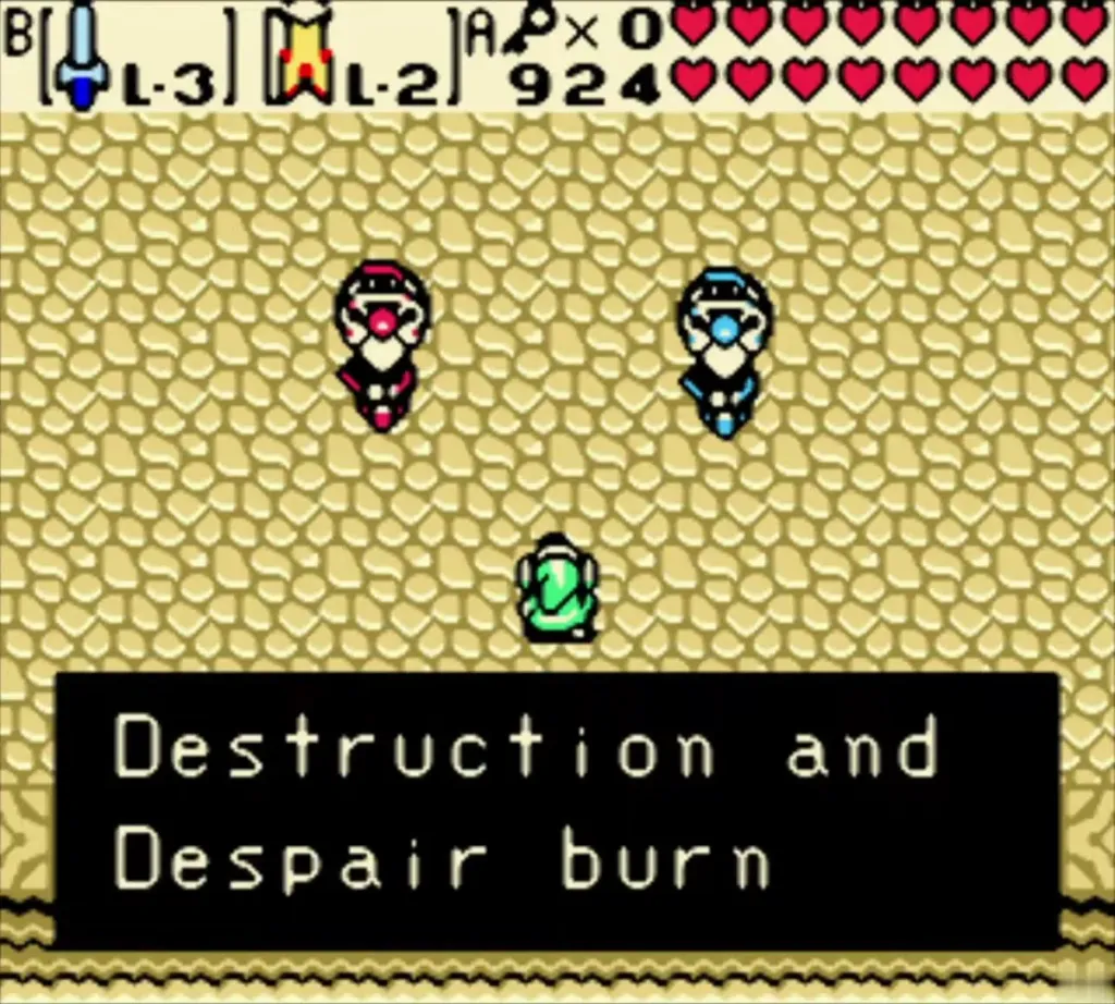Koume and Kotake standing on the sand arena as they say Destruction and Despair burn Koume and Kotake standing on the sand arena as they say Destruction and Despair burn
