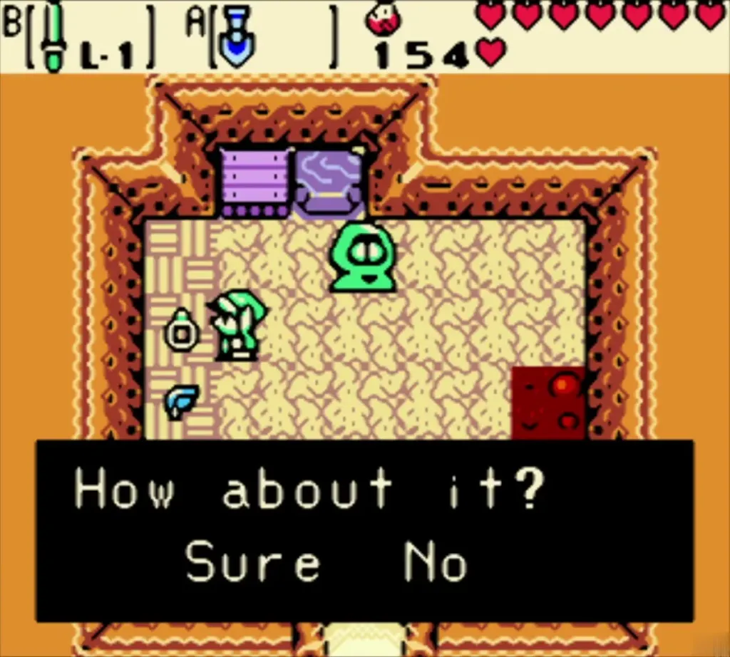 Market keeper asking How about it? with Sure and No for the second seed ring Market keeper asking How about it? with Sure and No for the second seed ring