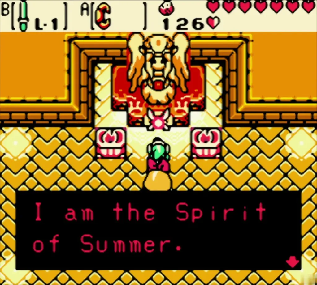 The Spirit of Summer announcing herself with a message box The Spirit of Summer announcing herself with a message box