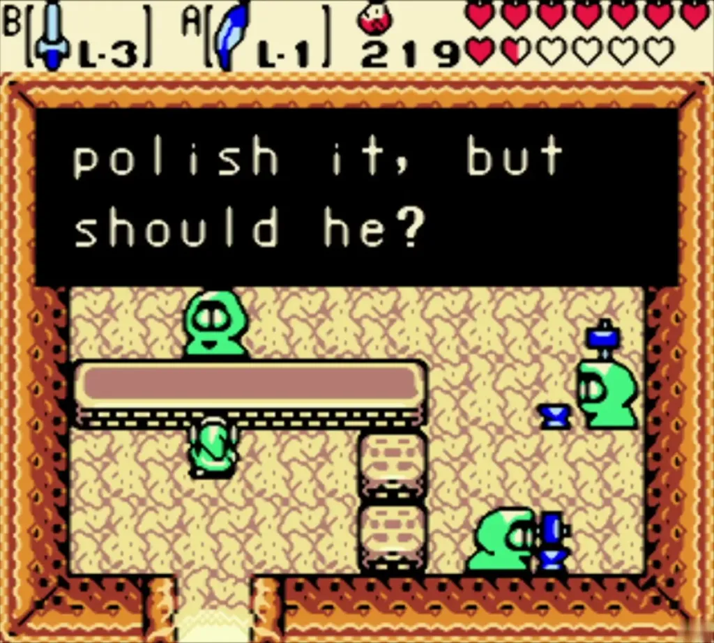 The smith asking whether to polish the bell, but should he, with the choice The smith asking whether to polish the bell, but should he, with the choice