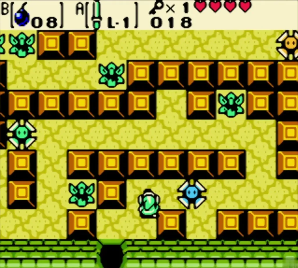 Link among the blocks with Gels and a Blade Trap in the maze Link among the blocks with Gels and a Blade Trap in the maze