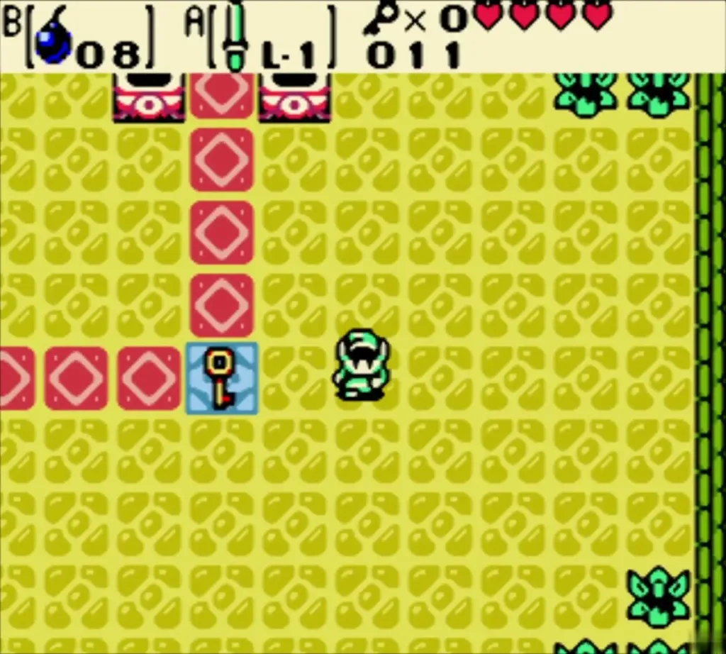 A Small Key lying on the floor after the Stalfos are defeated A Small Key lying on the floor after the Stalfos are defeated