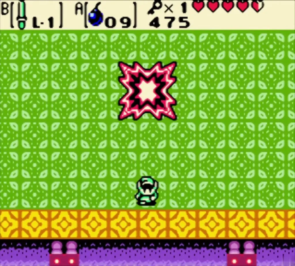 The Bomb exploding on Facade as Link steps away The Bomb exploding on Facade as Link steps away