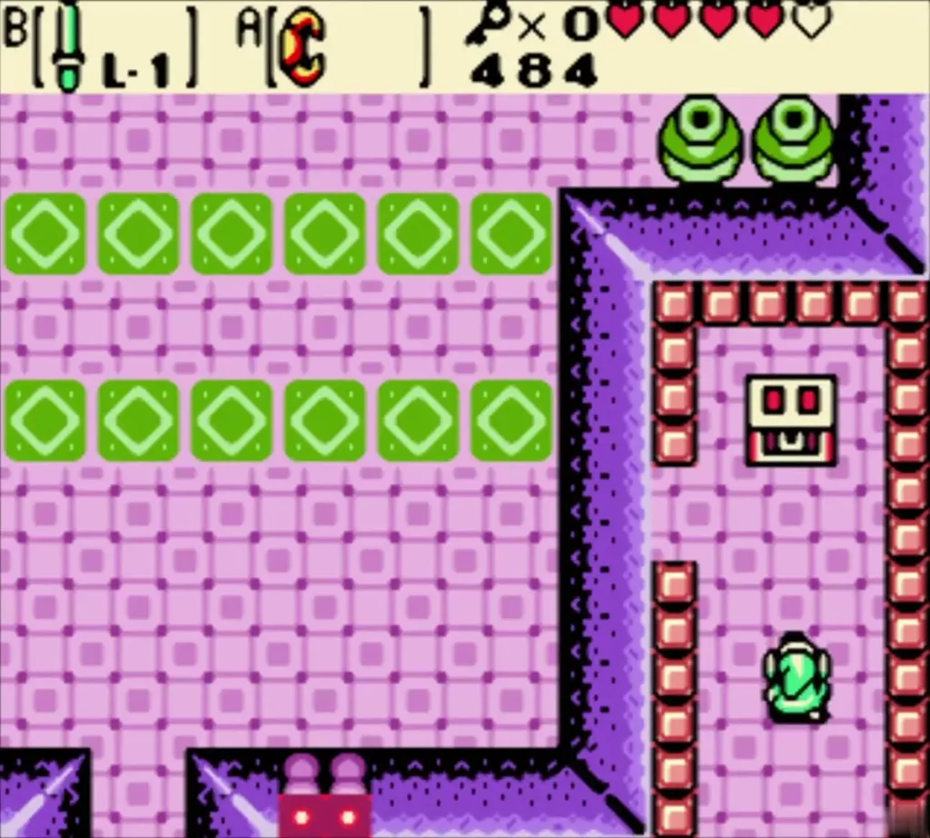 Link in the stepped alcove below the Boss Key chest Link in the stepped alcove below the Boss Key chest