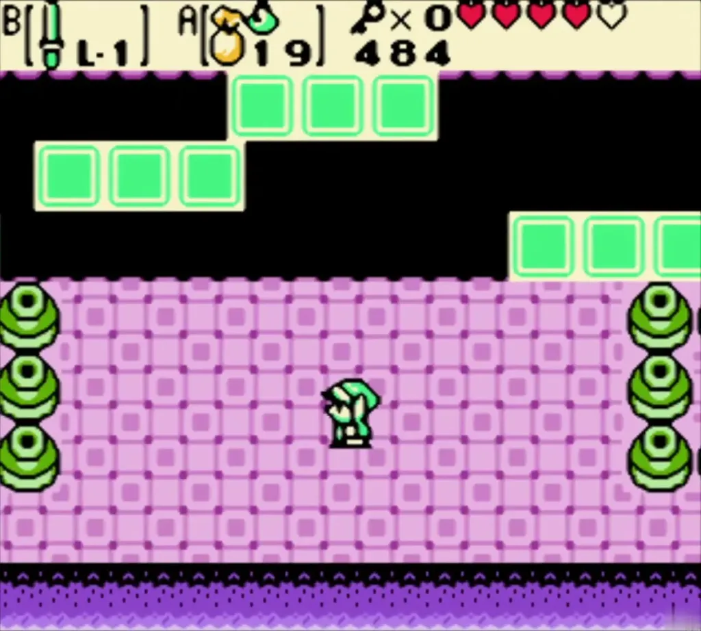 Link standing past the last set of platforms Link standing past the last set of platforms