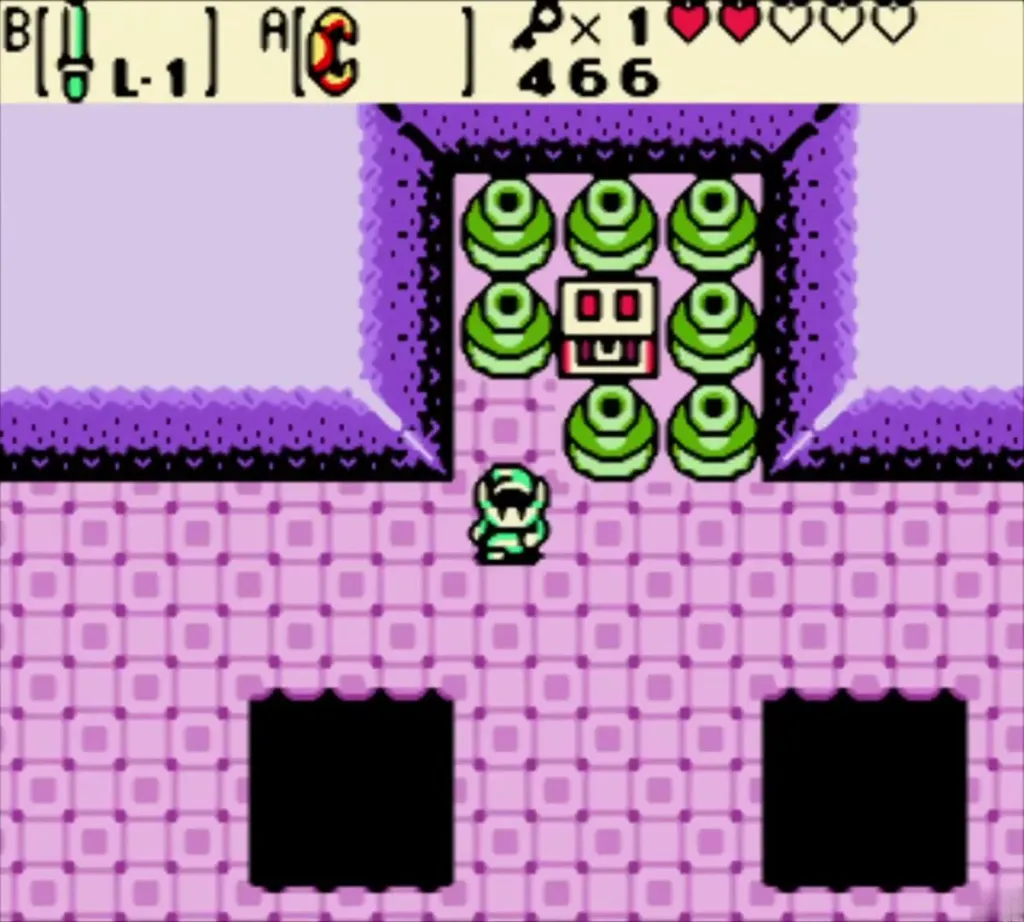 The chest in the middle of a ring of pots The chest in the middle of a ring of pots