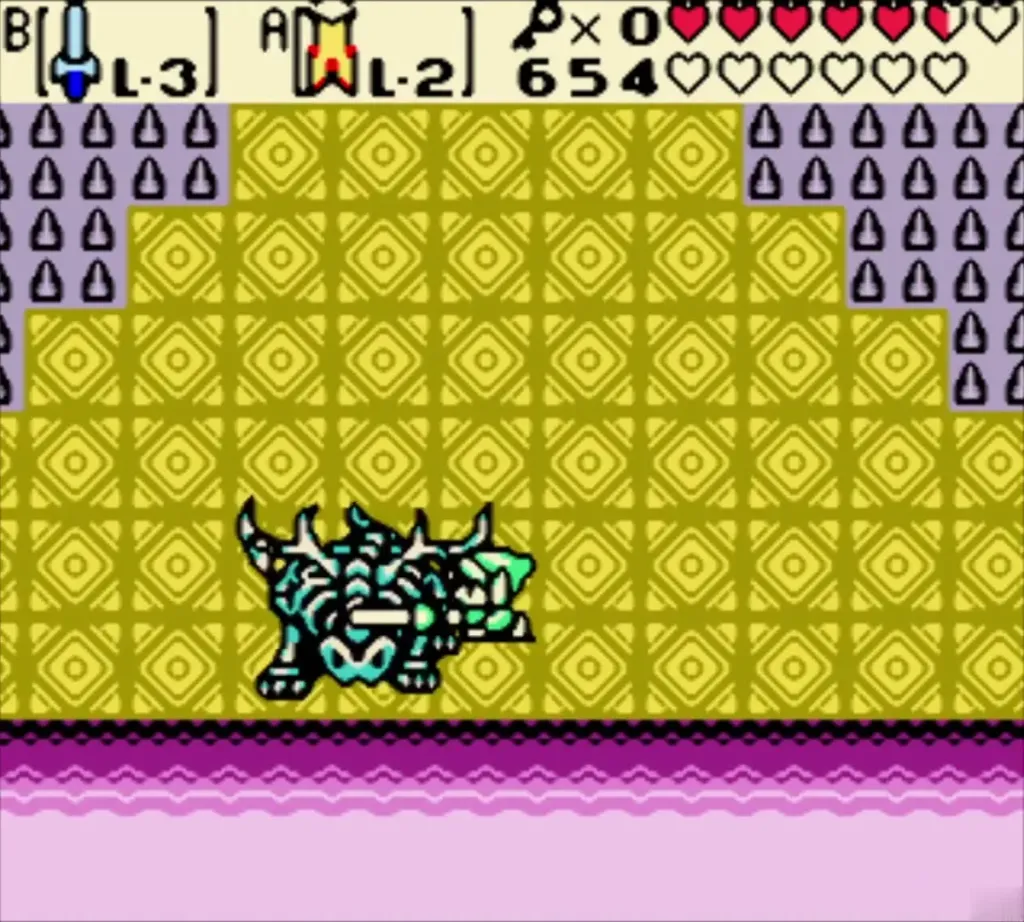 Gleeok's headless body crouched on the gold floor after both heads fell Gleeok's headless body crouched on the gold floor after both heads fell