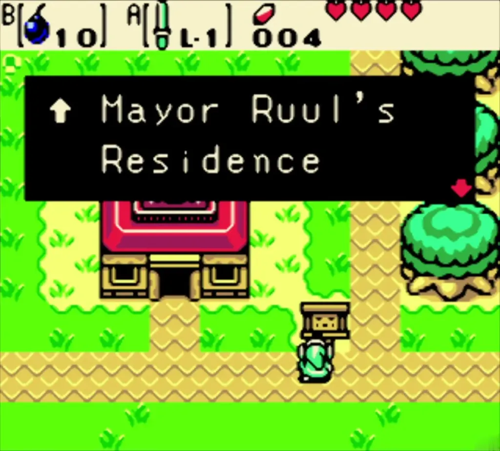 The Mayor Ruul's Residence sign with the red-roofed house behind it The Mayor Ruul's Residence sign with the red-roofed house behind it