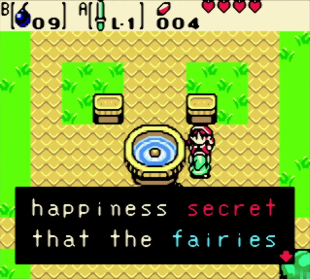 The woman at the fountain speaking of a happiness secret for the fairies The woman at the fountain speaking of a happiness secret for the fairies