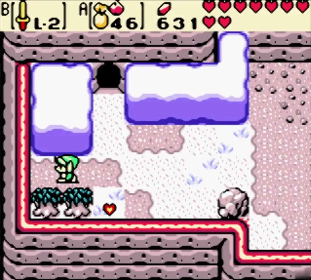 Link beside the burned small trees where a stair was hidden Link beside the burned small trees where a stair was hidden
