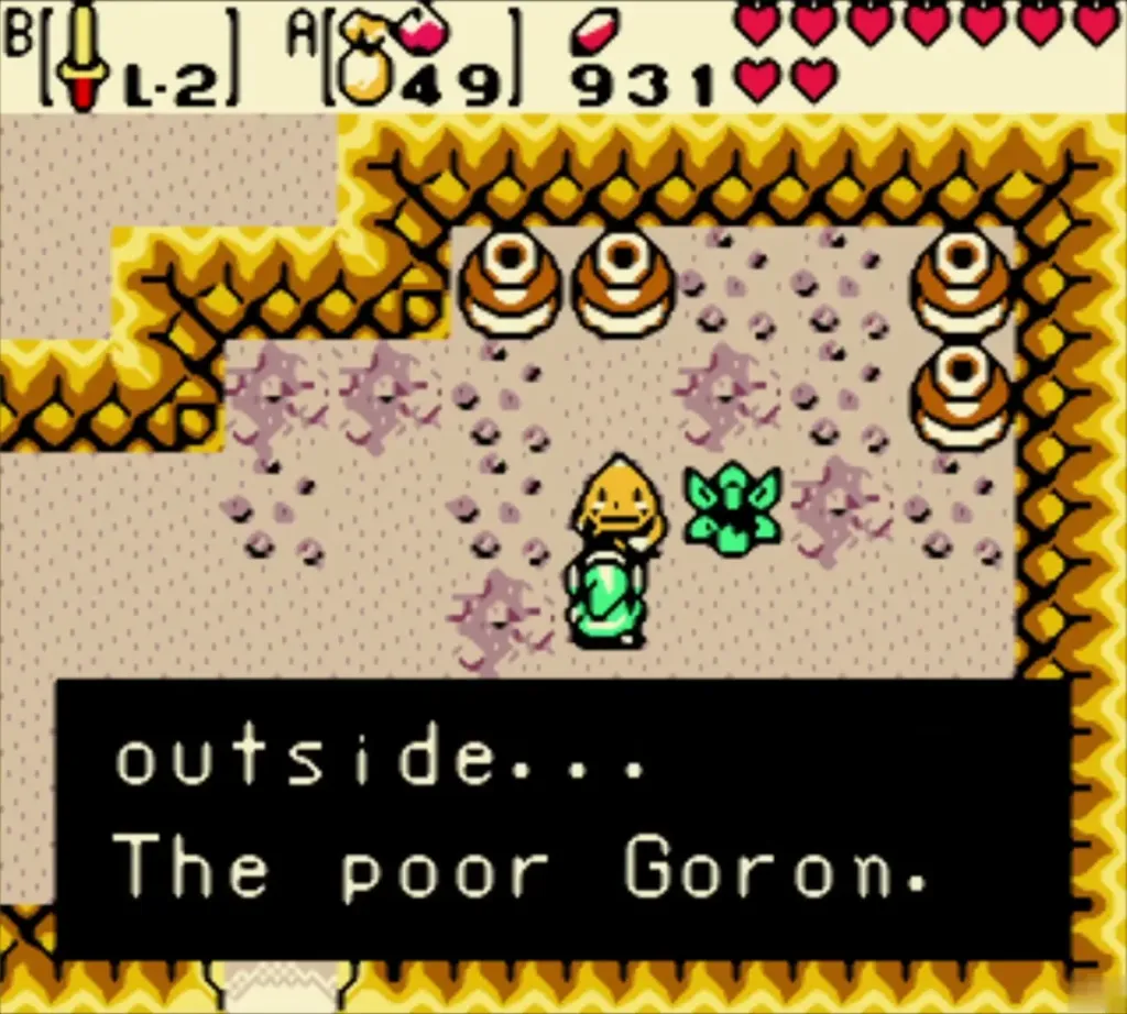 A Goron says the poor Goron cannot fit in their cave A Goron says the poor Goron cannot fit in their cave