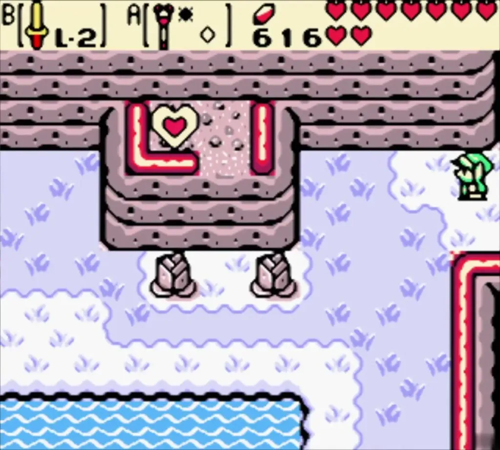 The same ledge turned to winter snow after the Rod of Seasons The same ledge turned to winter snow after the Rod of Seasons