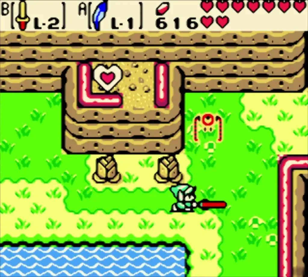 A Piece of Heart on a raised stone ledge ringed by rocks, out of reach A Piece of Heart on a raised stone ledge ringed by rocks, out of reach
