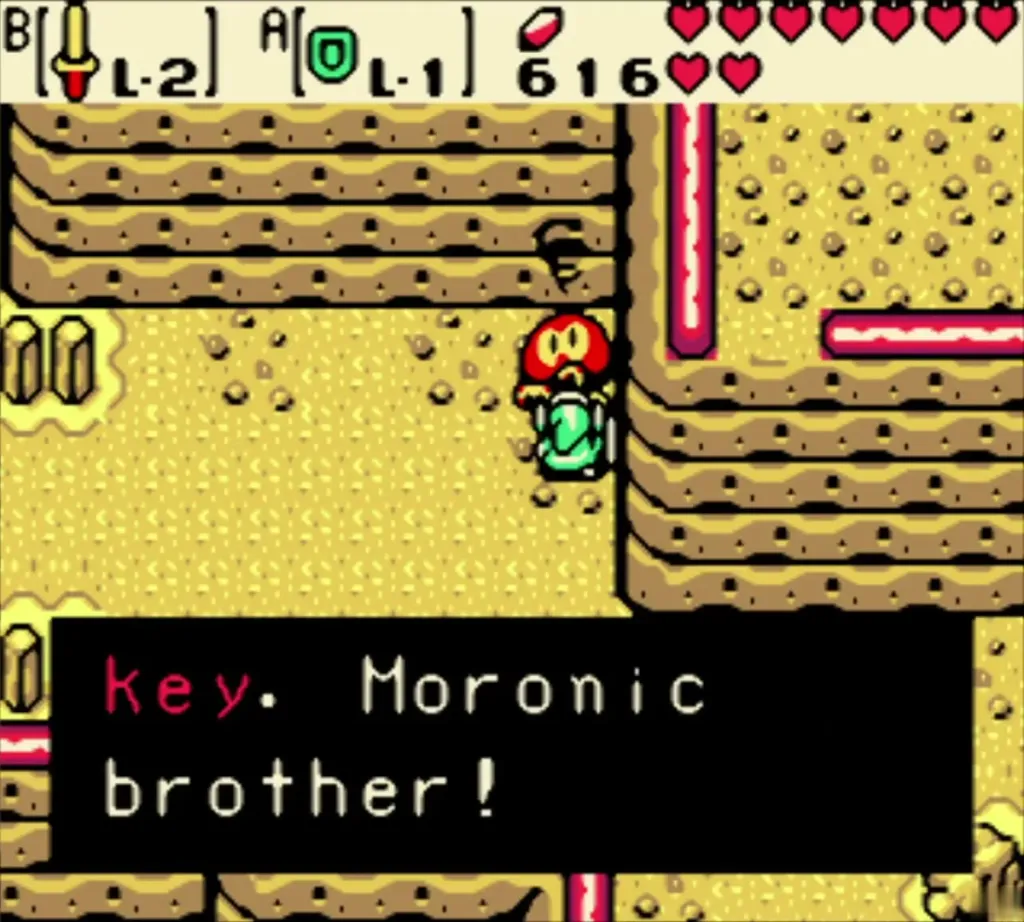 A second scrub points Link toward the key in the valley A second scrub points Link toward the key in the valley