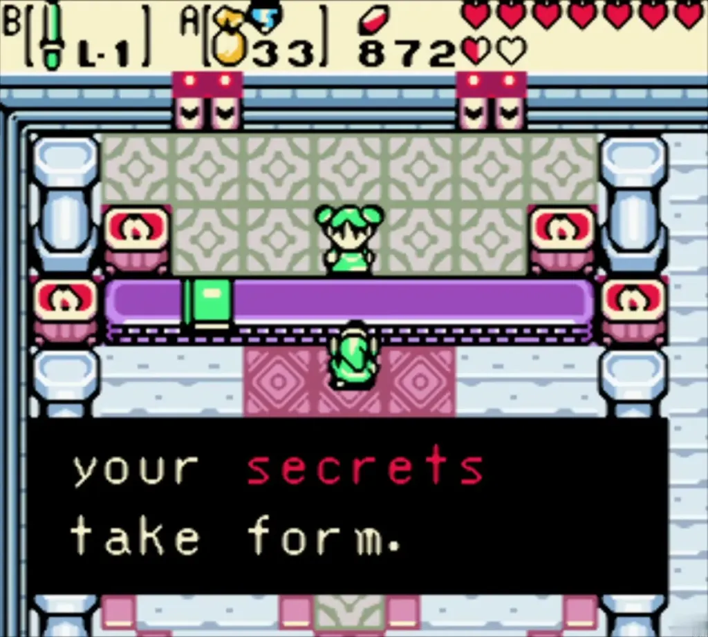 Farore saying she gives form to the secrets Link remembers Farore saying she gives form to the secrets Link remembers