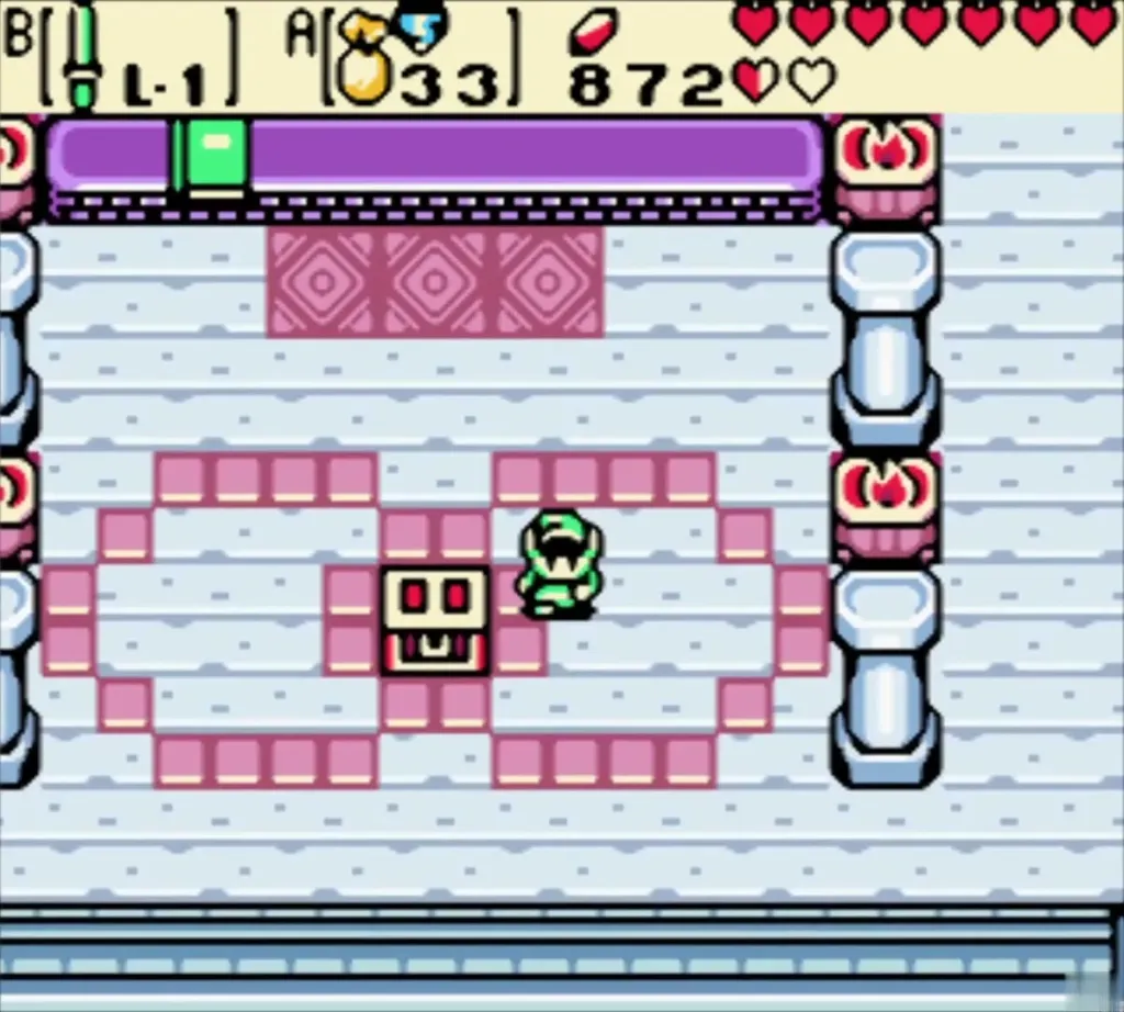 A chest standing inside the pink ring on the Hall of Secrets floor A chest standing inside the pink ring on the Hall of Secrets floor