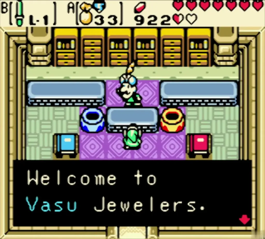 Vasu welcoming Link to Vasu Jewelers across his counter Vasu welcoming Link to Vasu Jewelers across his counter