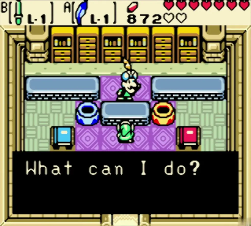 Vasu at his counter asking what he can do for Link Vasu at his counter asking what he can do for Link