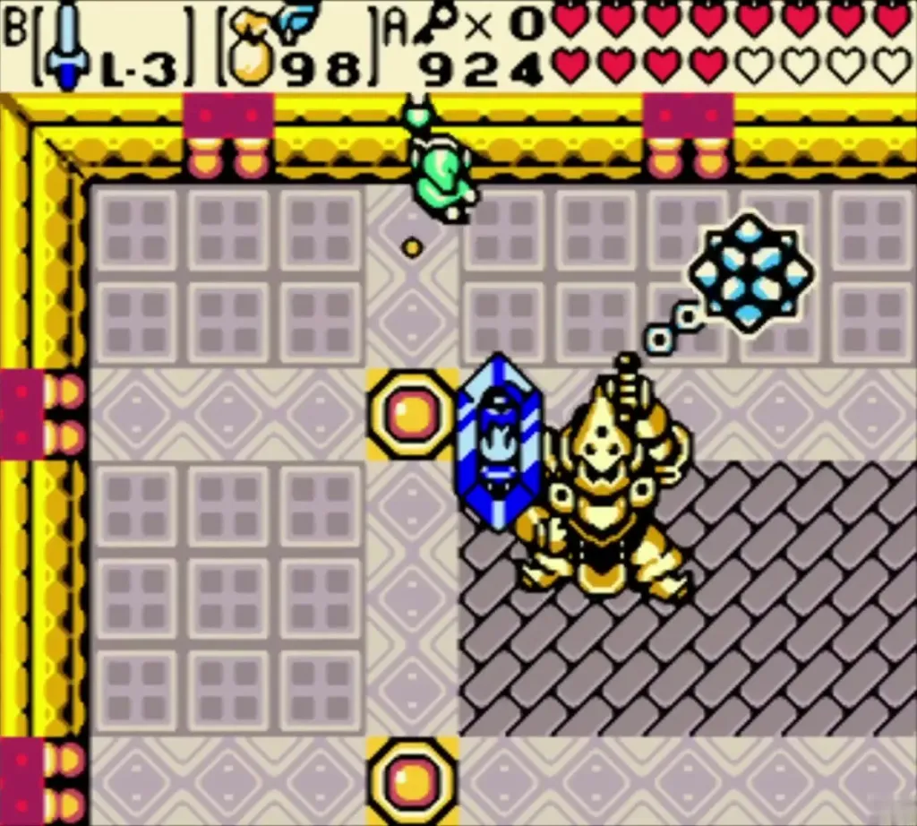 Armored Onox swinging his chained ball beside Din's crystal in the boss room Armored Onox swinging his chained ball beside Din's crystal in the boss room