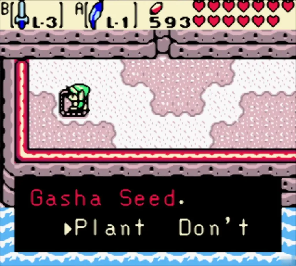Plant or Don't prompt for the Gasha Seed on the snowy coast soft soil Plant or Don't prompt for the Gasha Seed on the snowy coast soft soil