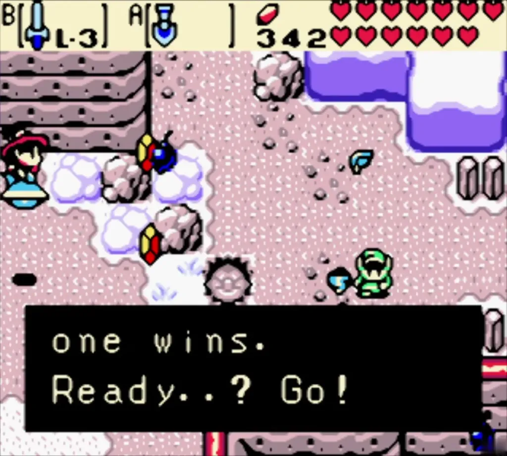 Maple's race call: one wins, ready and go, in the snow field Maple's race call: one wins, ready and go, in the snow field