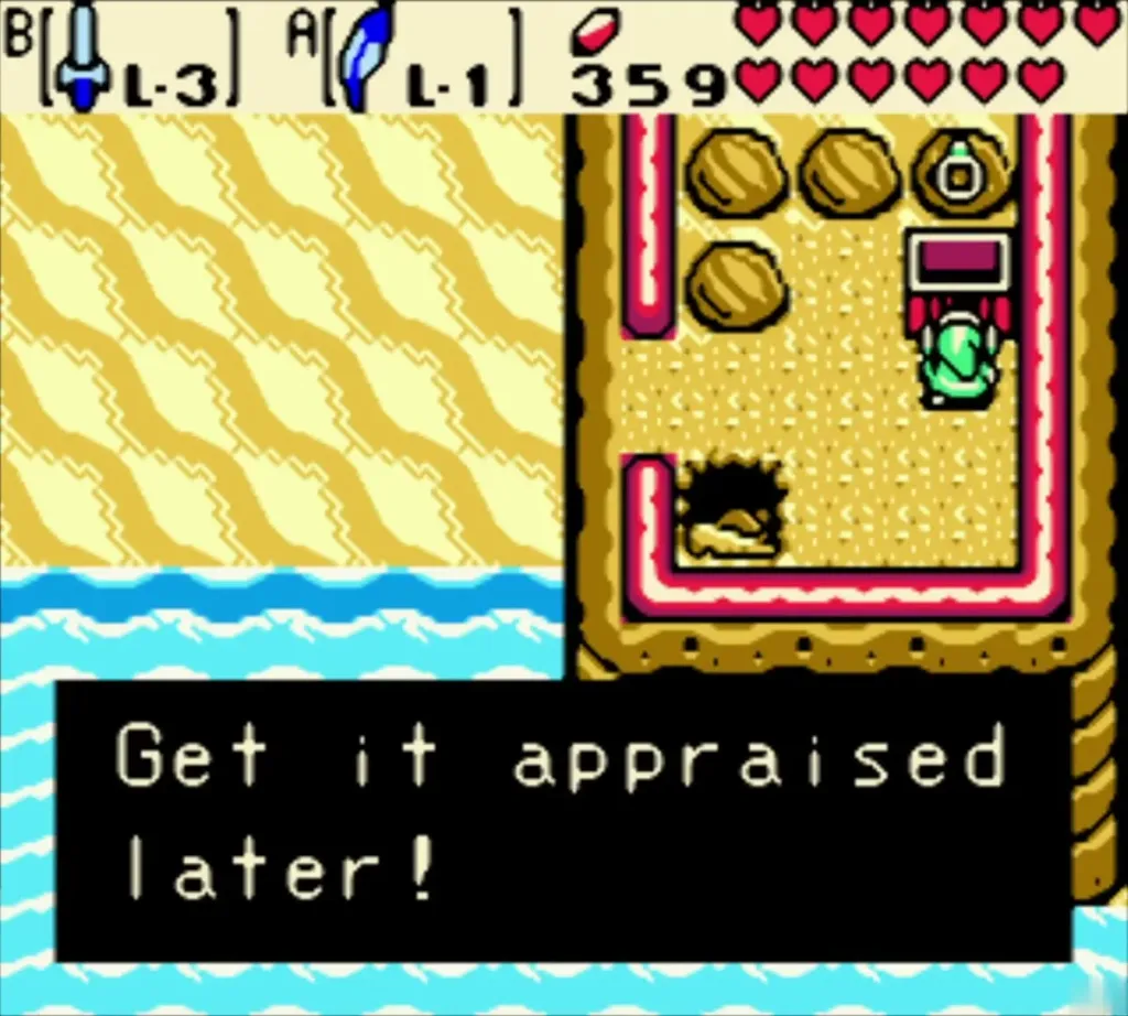 You got a ring box: Get it appraised later, shown inside the water-side hut You got a ring box: Get it appraised later, shown inside the water-side hut