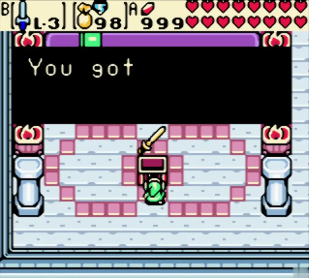 Link holding up the Biggoron's Sword Link holding up the Biggoron's Sword