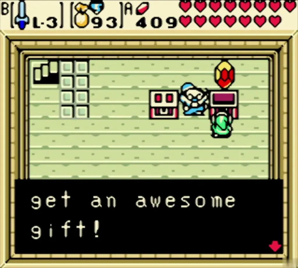 Chest game dealer telling Link he can get an awesome gift if he guesses right Chest game dealer telling Link he can get an awesome gift if he guesses right
