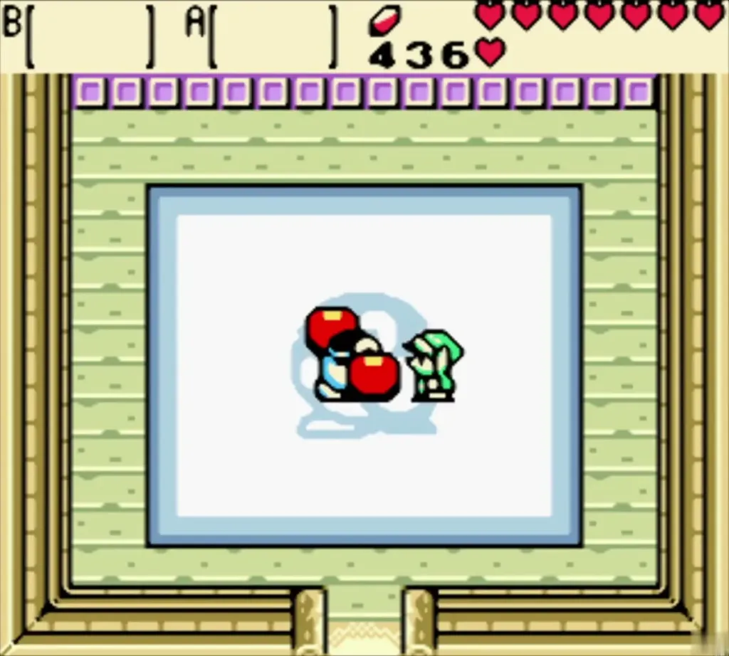 Link facing Blaino in the boxing ring with only his fists Link facing Blaino in the boxing ring with only his fists
