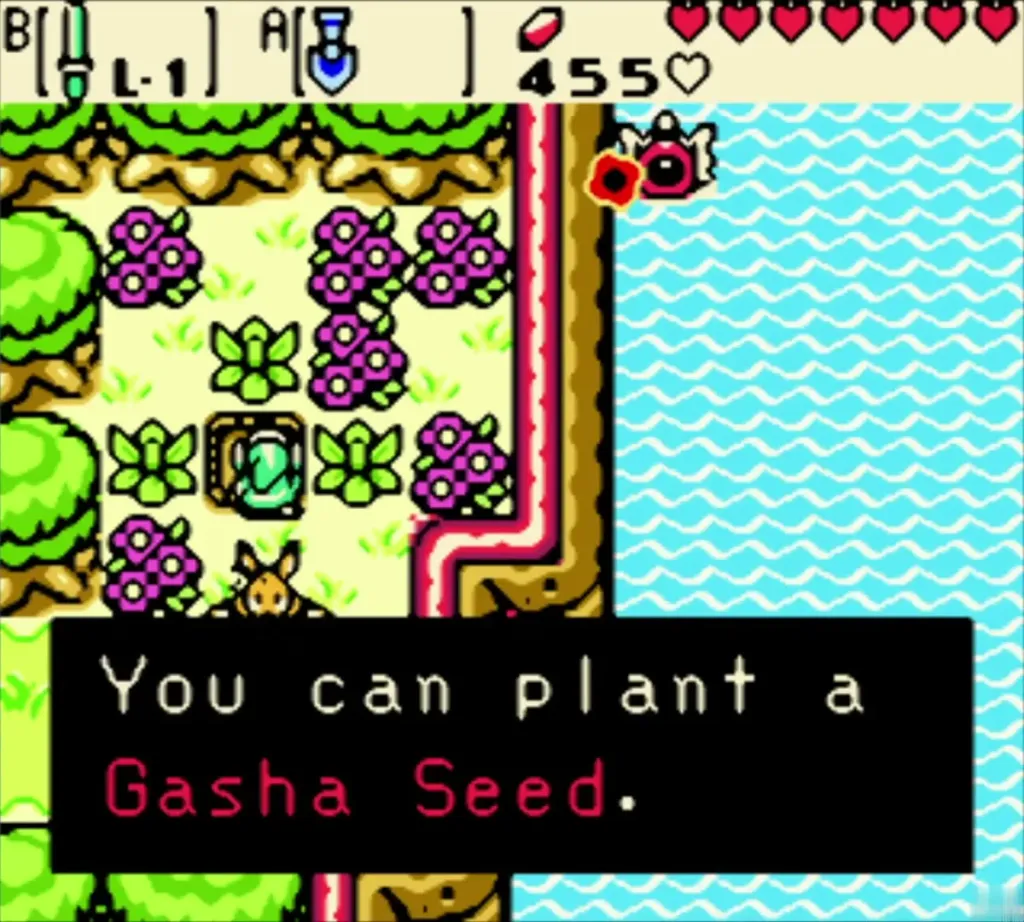 Message saying you can plant a Gasha Seed on the soft soil Message saying you can plant a Gasha Seed on the soft soil