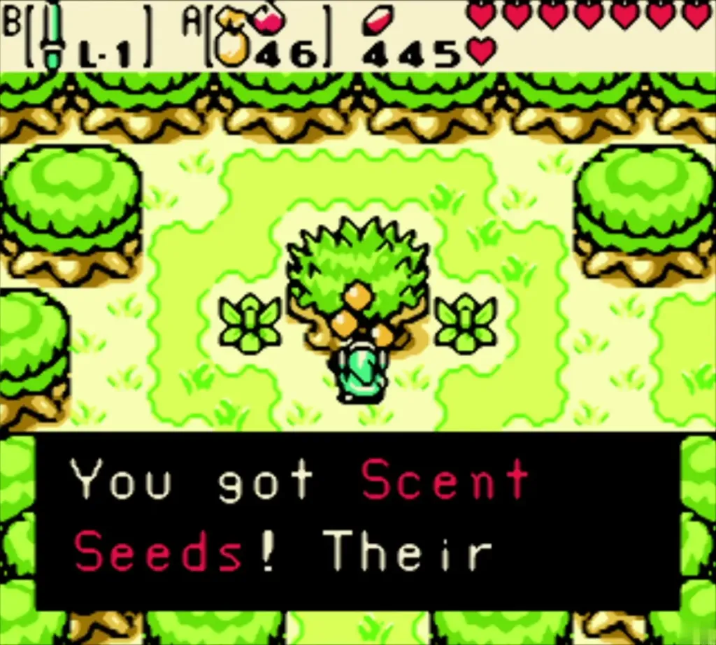 Link at the seed tree as the box reads You got Scent Seeds Link at the seed tree as the box reads You got Scent Seeds
