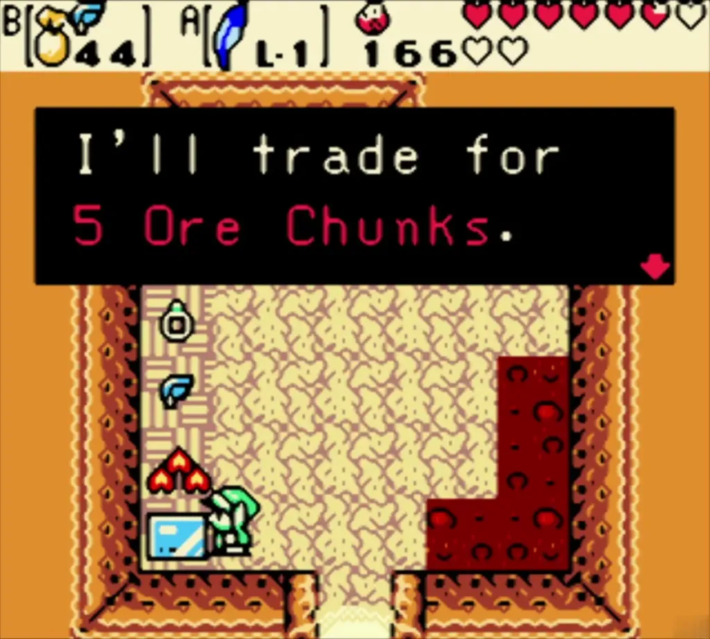 The merchant offering to trade the Member's Card for 5 Ore Chunks The merchant offering to trade the Member's Card for 5 Ore Chunks