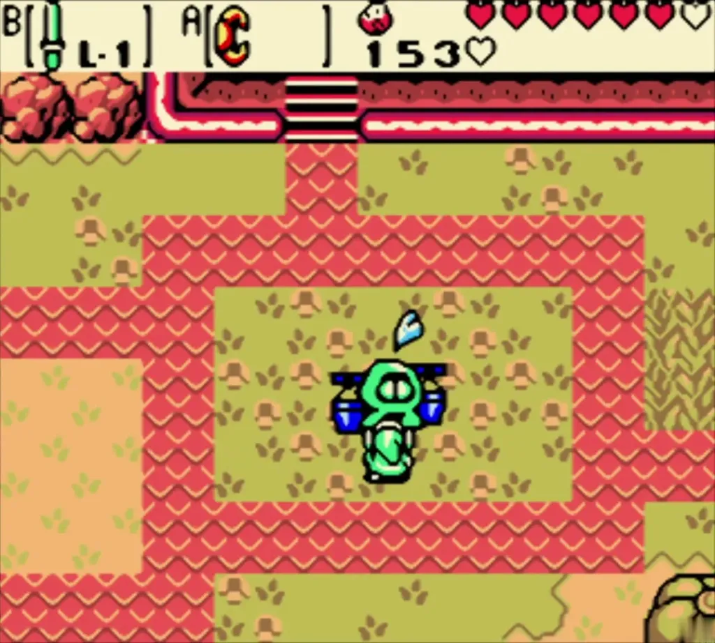 The flying Subrosian hovering on the path north of the portal The flying Subrosian hovering on the path north of the portal