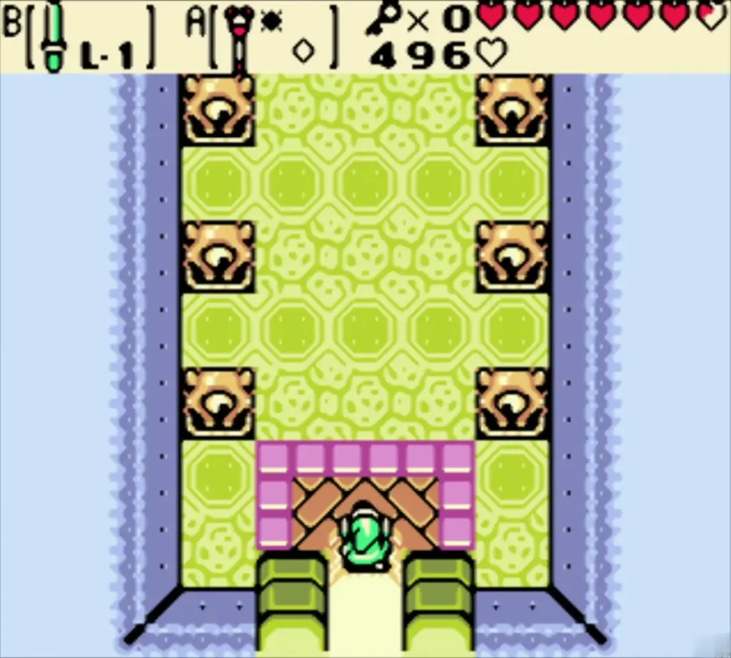 Link inside the entrance room of Poison Moth's Lair Link inside the entrance room of Poison Moth's Lair