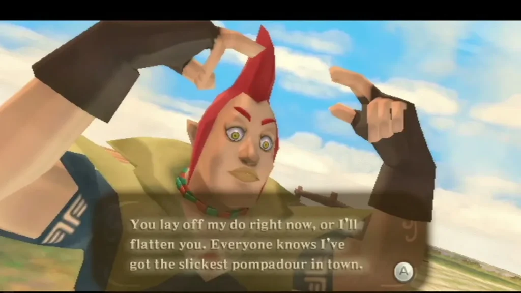 Groose with his tall red pompadour shouts that he has the slickest hair in town. Groose with his tall red pompadour shouts that he has the slickest hair in town.